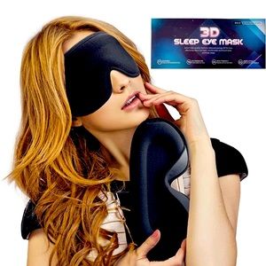 2 Pcs Sleep Mask for Men Women Upgraded 3D Contoured Cup Sleeping Mask